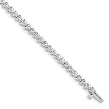 Load image into Gallery viewer, ADELIA - Three Prong Diamond Tennis Bracelet