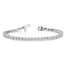Load image into Gallery viewer, ADELIA - Three Prong Diamond Tennis Bracelet