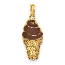Load image into Gallery viewer, ARIA - Ice Cream Charm Necklace Chocolate Enameled