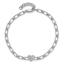 Load image into Gallery viewer, JEANETTE - Diamond Heart Cluster Link Bracelet