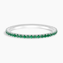 Load image into Gallery viewer, EMMA - Half Eternity Emerald Stackable Ring