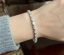 Load image into Gallery viewer, FELICIANA - Oval Diamond Half Bezel-Set Tennis Bracelet