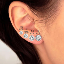 Load image into Gallery viewer, RENEE - Round Diamond Stud Earrings