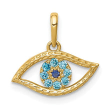 Load image into Gallery viewer, HERA - Blue Evil Eye Pendant Necklace