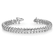 Load image into Gallery viewer, ISMERLDA - Round Diamond Swirl Tennis Bracelet