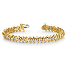 Load image into Gallery viewer, ISMERLDA - Round Diamond Swirl Tennis Bracelet