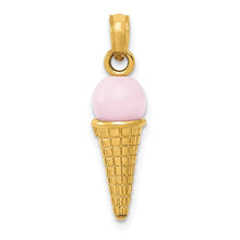 Load image into Gallery viewer, LUCIANA - Ice Cream Cone Charm Necklace Pink Quartz