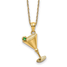 Load image into Gallery viewer, MARTINA - Martini Charm Necklace