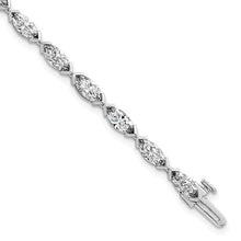 Load image into Gallery viewer, LIANA - Marquise Diamond Half Bezel-Set Tennis Bracelet