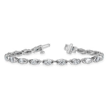 Load image into Gallery viewer, LIANA - Marquise Diamond Half Bezel-Set Tennis Bracelet