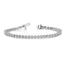 Load image into Gallery viewer, NATALIA - Three Prong Diamond Tennis Bracelet Petite