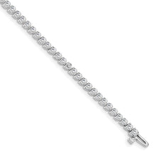 Load image into Gallery viewer, NATALIA - Three Prong Diamond Tennis Bracelet Petite