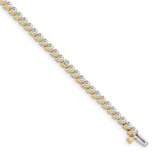 Load image into Gallery viewer, NATALIA - Three Prong Diamond Tennis Bracelet Petite