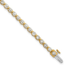 Load image into Gallery viewer, NICOLINA - Round Diamond Half Bezel Set Tennis Bracelet