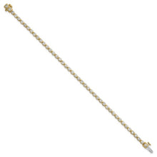 Load image into Gallery viewer, NICOLINA - Round Diamond Half Bezel Set Tennis Bracelet