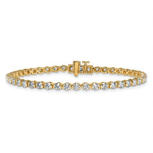Load image into Gallery viewer, NICOLINA - Round Diamond Half Bezel Set Tennis Bracelet