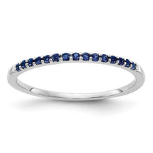 Load image into Gallery viewer, NORA - Blue Sapphire Half Eternity Stackable Ring