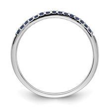Load image into Gallery viewer, NORA - Blue Sapphire Half Eternity Stackable Ring