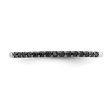 Load image into Gallery viewer, DAFINA - Half Eternity Black Diamond Stackable Ring