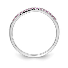 Load image into Gallery viewer, RINA - Half Eternity Pink Sapphire Stackable Ring