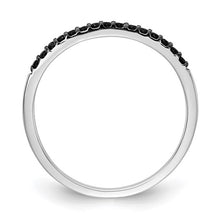Load image into Gallery viewer, DAFINA - Half Eternity Black Diamond Stackable Ring