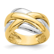 Load image into Gallery viewer, ANTONELLA - Criss Cross Dome Ring Two-tone