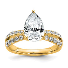 Load image into Gallery viewer, JEANNE - Double Band Pear Diamond Ring