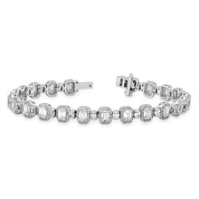 Load image into Gallery viewer, GIORGIA - Emerald and Round Diamond Tennis Bracelet