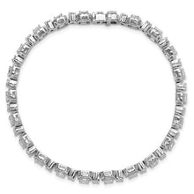 Load image into Gallery viewer, GIORGIA - Emerald and Round Diamond Tennis Bracelet