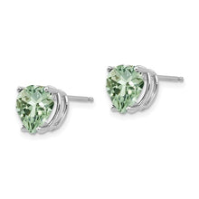 Load image into Gallery viewer, JEANINE - Green Gemstone Heart Earrings