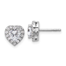 Load image into Gallery viewer, LUCIE - Diamond Halo Heart Earrings
