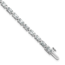 Load image into Gallery viewer, FELICIANA - Oval Diamond Half Bezel-Set Tennis Bracelet