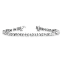 Load image into Gallery viewer, FELICIANA - Oval Diamond Half Bezel-Set Tennis Bracelet