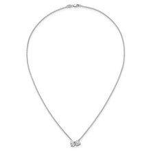 Load image into Gallery viewer, JACQUELINE - Two-Stone Pear and Round Diamond Necklace II