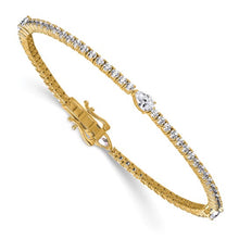 Load image into Gallery viewer, BESIANA - Round and Pear Diamond Tennis Bracelet