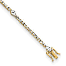 Load image into Gallery viewer, BESIANA - Round and Pear Diamond Tennis Bracelet