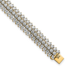 Load image into Gallery viewer, MARIELLA - Triple Row Diamond Tennis Bracelet