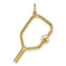 Load image into Gallery viewer, AMALIA - Pickleball Paddle Pearl Pendant Necklace