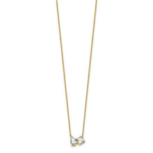 Load image into Gallery viewer, JACQUELINE - Two-Stone Pear and Round Diamond Necklace II