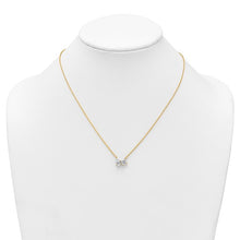 Load image into Gallery viewer, JACQUELINE - Two-Stone Pear and Round Diamond Necklace II