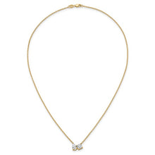 Load image into Gallery viewer, JACQUELINE - Two-Stone Pear and Round Diamond Necklace II