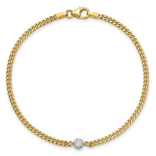 Load image into Gallery viewer, ALBA - Curb Bracelet Diamond Bezel