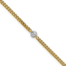 Load image into Gallery viewer, ALBA - Curb Bracelet Diamond Bezel