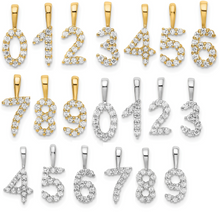 Load image into Gallery viewer, LB LUXURY - Milestone Diamond Number Charm Necklace