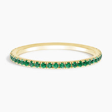 Load image into Gallery viewer, EMMA - Half Eternity Emerald Stackable Ring