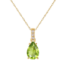 Load image into Gallery viewer, LB LUXURY - Milestone Peridot & Diamond Pendant Necklace