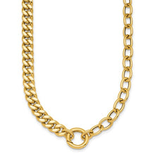 Load image into Gallery viewer, SISTINE - Half Curb and Cable Link with Charm Holder Necklace