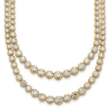 Load image into Gallery viewer, JOLANA - Double Diamond Tennis Necklace