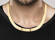 Load image into Gallery viewer, ETHAN - Herringbone Chain Necklace 10mm