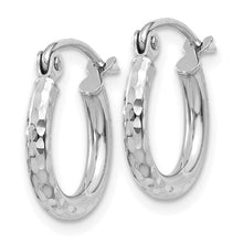 Load image into Gallery viewer, DIANA - Mini Round Diamond Cut Huggie Earrings
